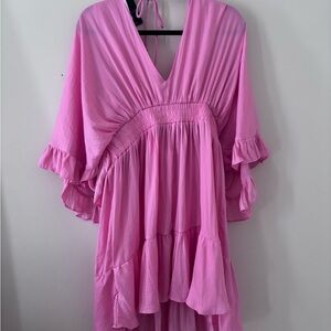 Impressions Pink V-Neck Dress